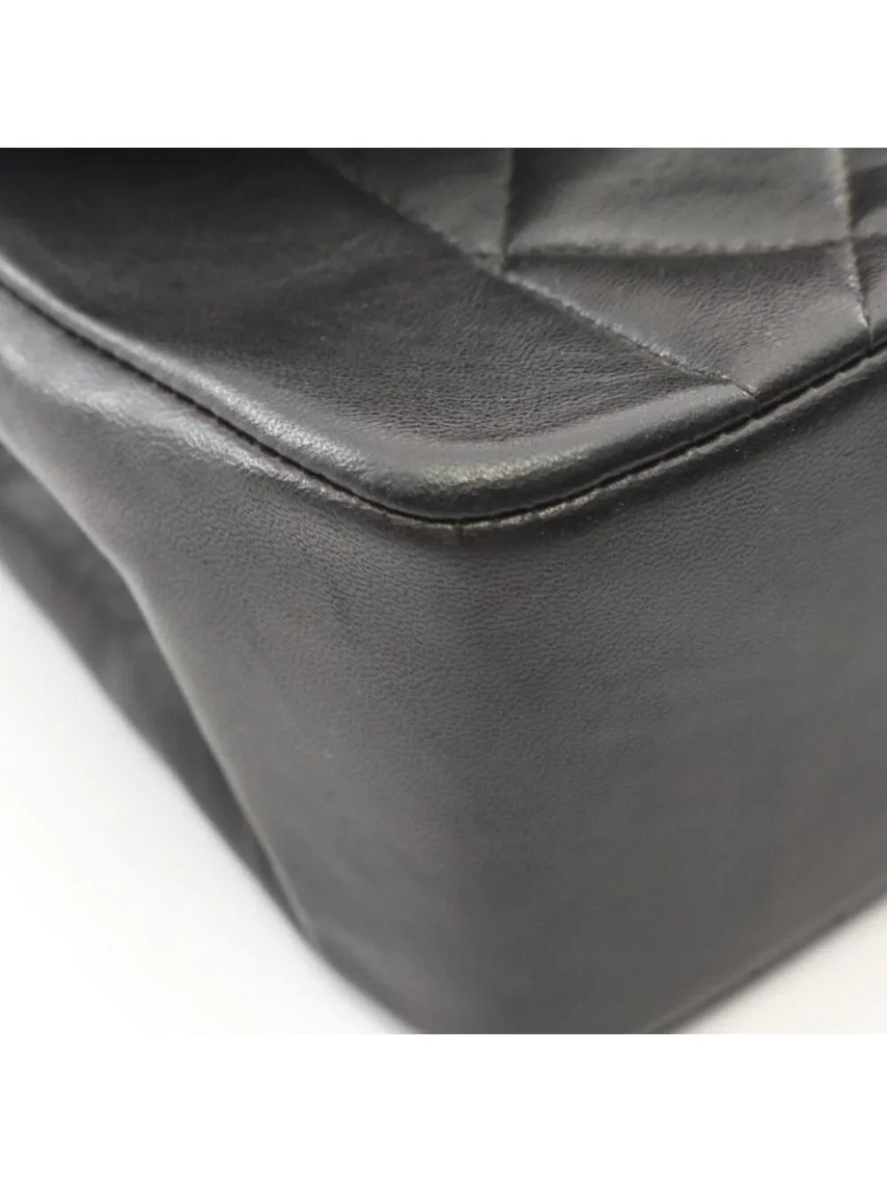 Chanel Shoulder Bag Quilted Diana Flap Black Lambskin Chain